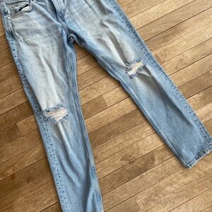 Zara Women's Light Blue Straight Leg Jeans